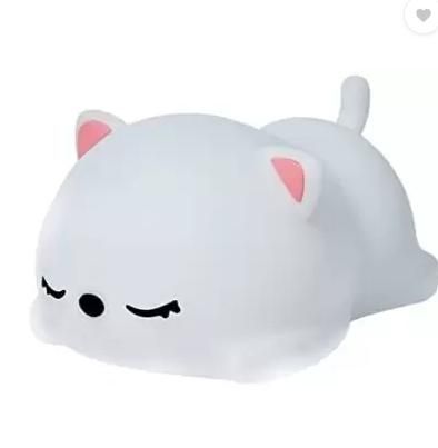 Silicon Snoring Cat Night Light Lamp