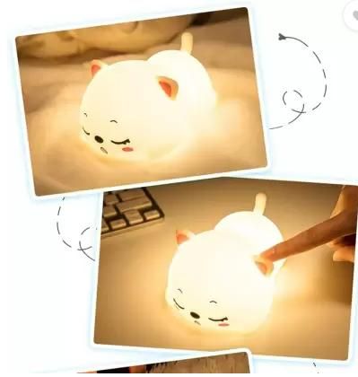 Silicon Snoring Cat Night Light Lamp