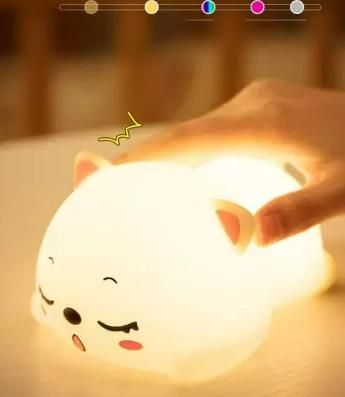 Silicon Snoring Cat Night Light Lamp